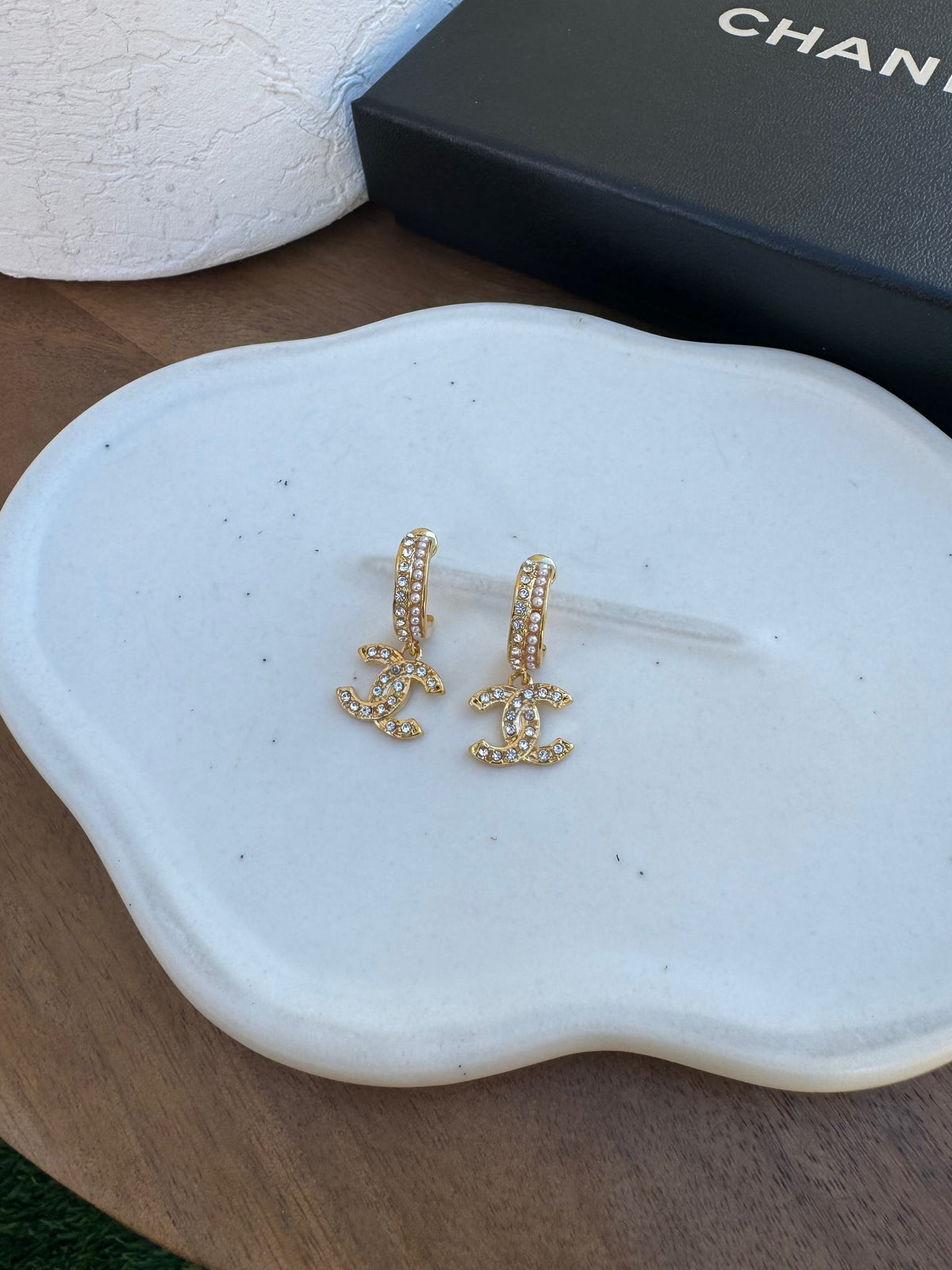 CC STUD HOOP EARRING