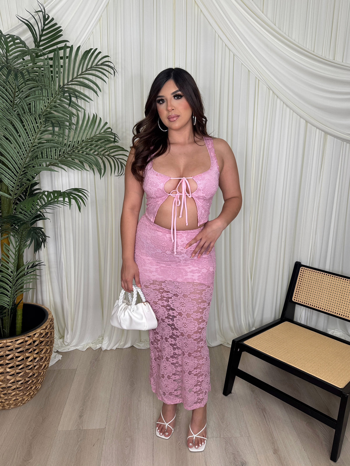 EVELYN MAXI LACE SKIRT SET