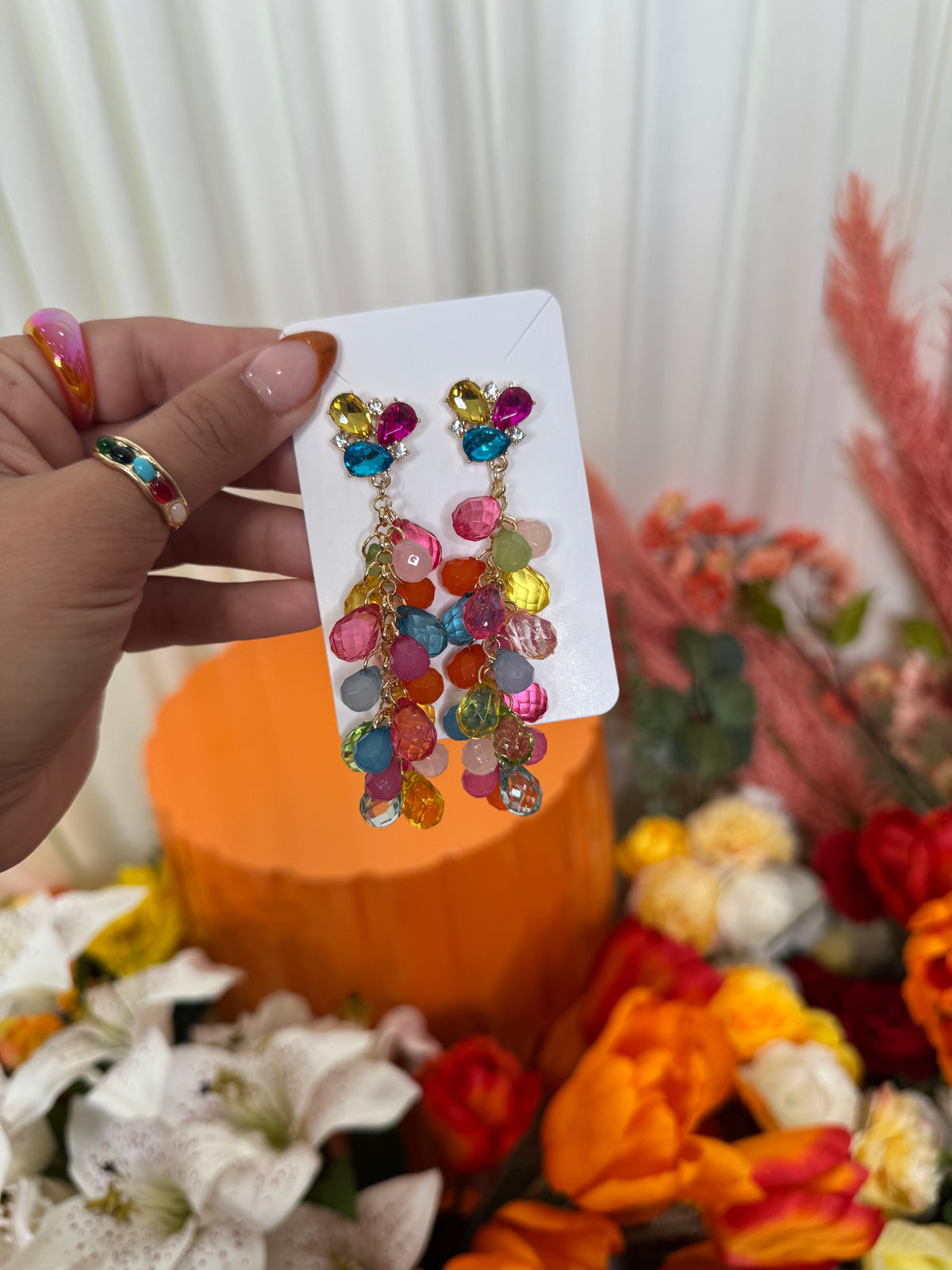 COLORFUL DANGLE EARRINGS