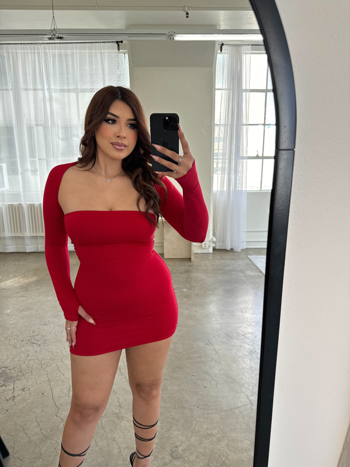 KHLOE 2 PIECE DRESS (RED)