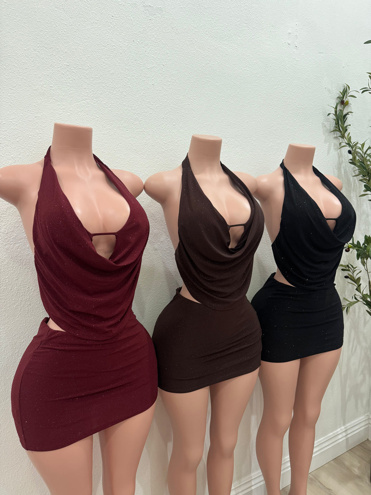 CYNTHIA GLITTER MINI SKIRT SET