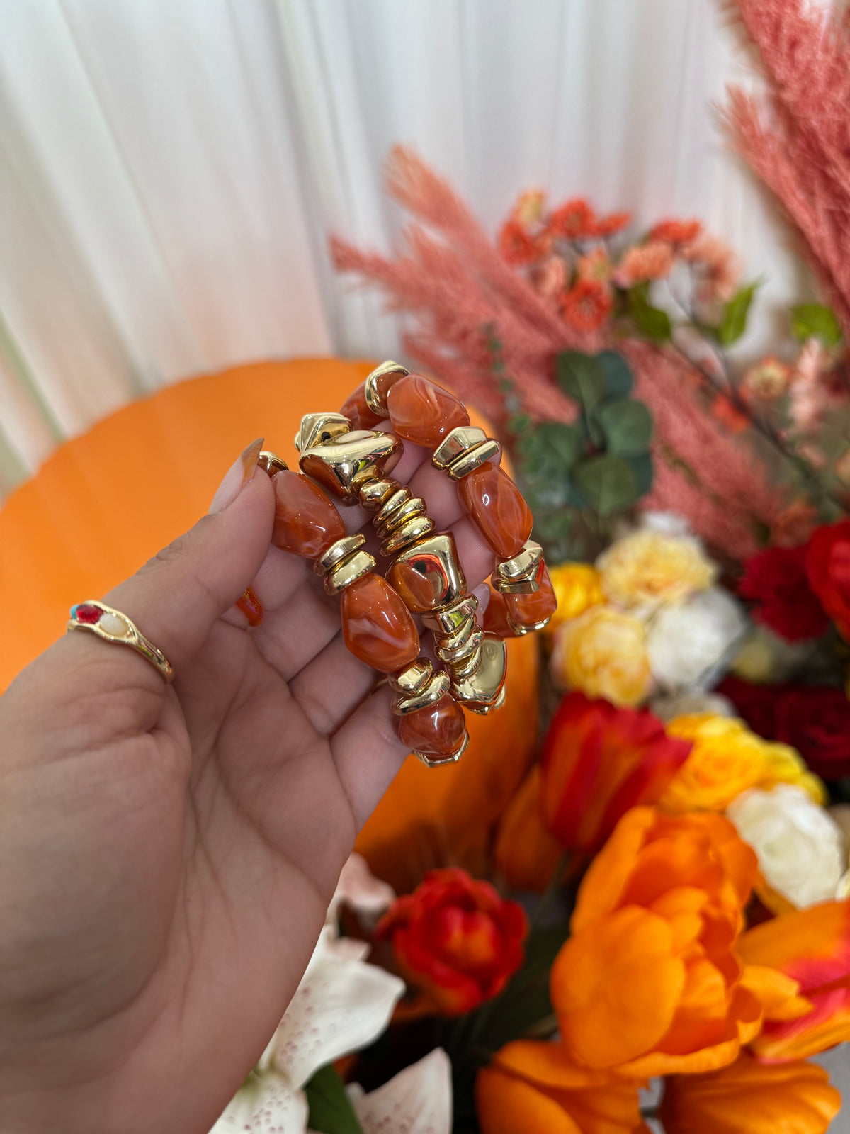 3 PC BRACELET SET (ORANGE)