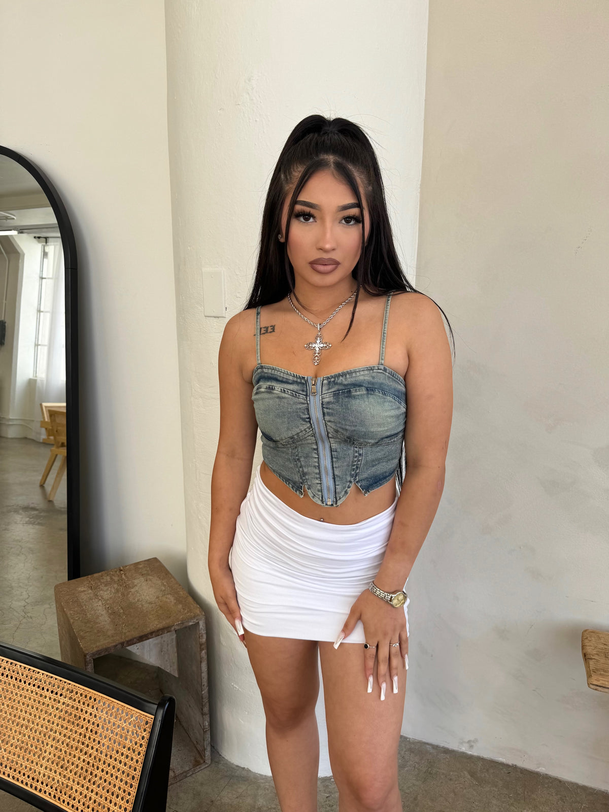 GISELLE DENIM TOP