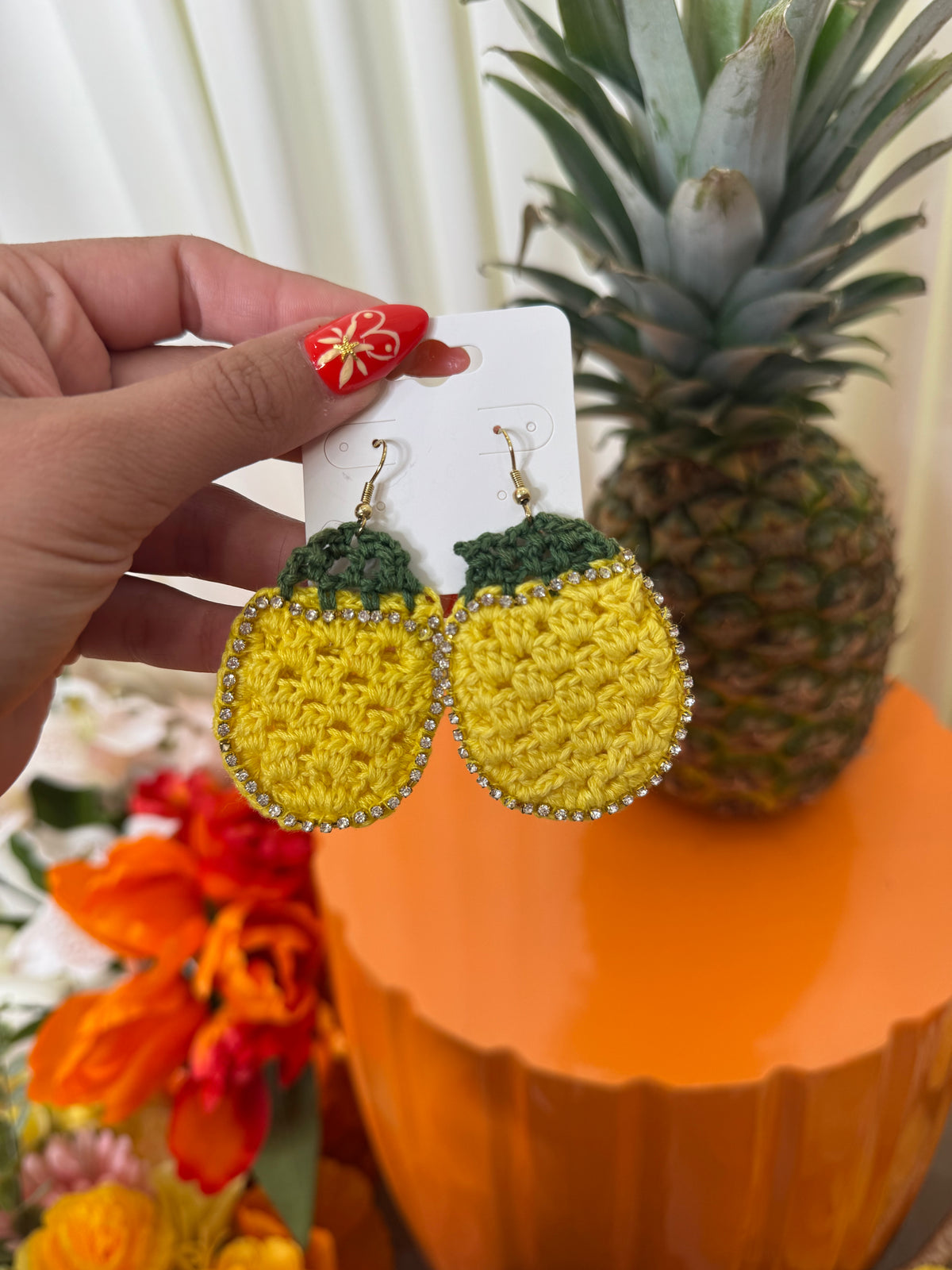 CROTCHET PINEAPPLE EARRINGS